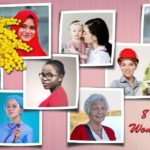 Bild zum internationalen Frauentag. Mit Fotos von unterschiedlichen Frauen